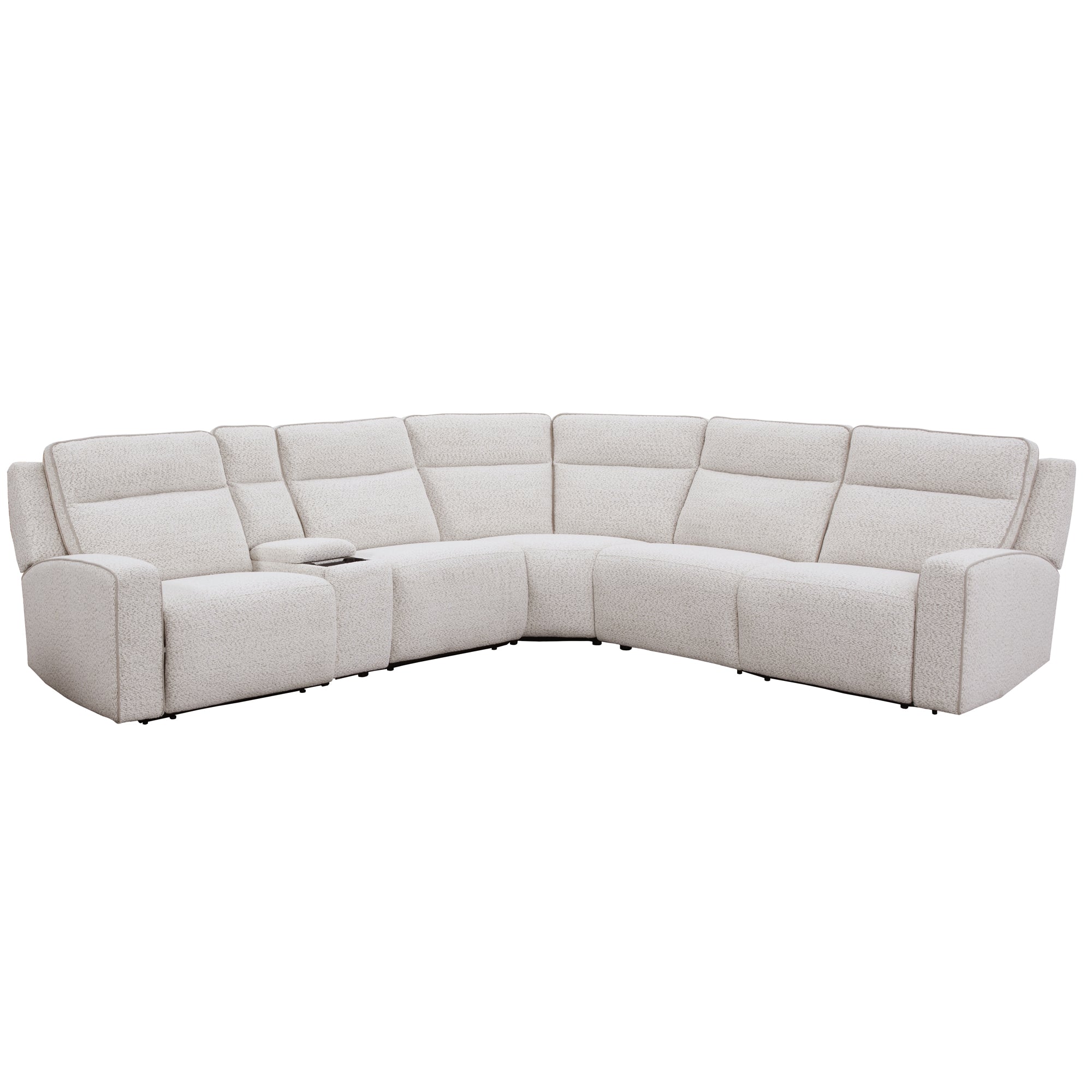 LANCASTER - FLUFFY RIVER ROCK 6pc Zero Gravity Modular Power Reclining Sectional