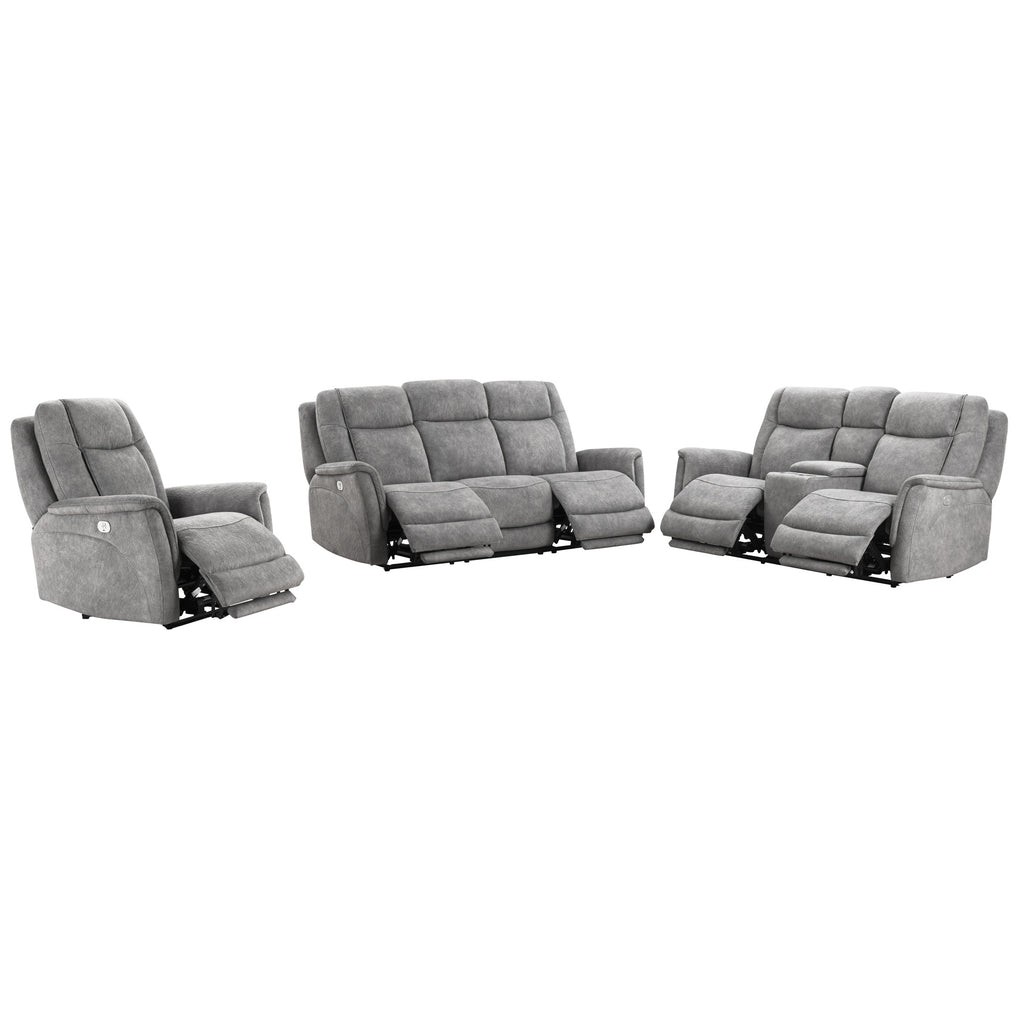 LINUS - HUDSON GREY Power Zero Gravity Sofa - Parker House Furniture