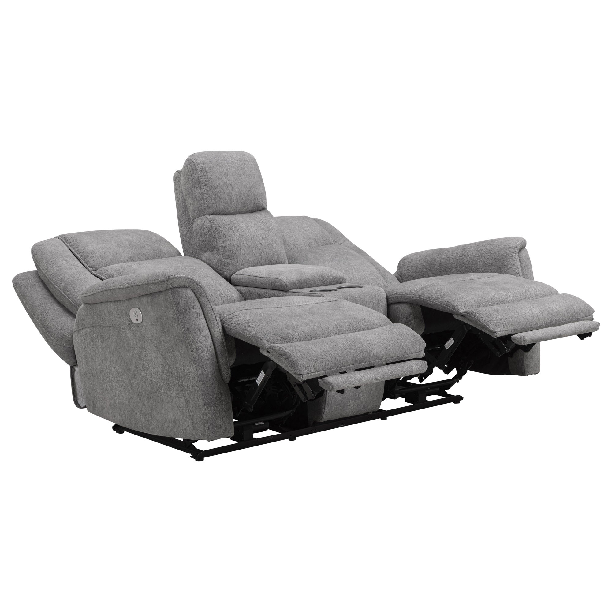 LINUS - HUDSON GREY Power Zero Gravity Console Loveseat - Parker
