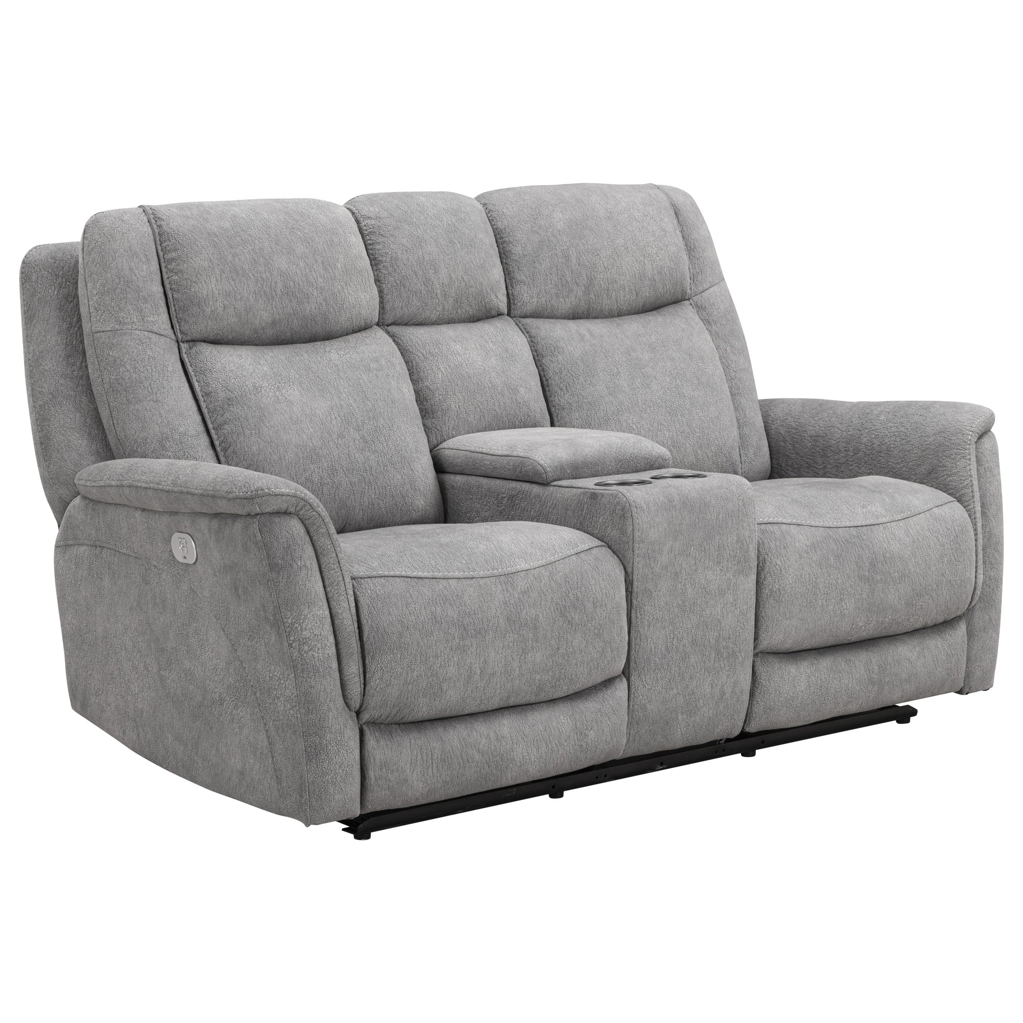 LINUS - HUDSON GREY Power Zero Gravity Console Loveseat - Parker