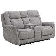 LINUS - HUDSON GREY Power Zero Gravity Console Loveseat - Parker