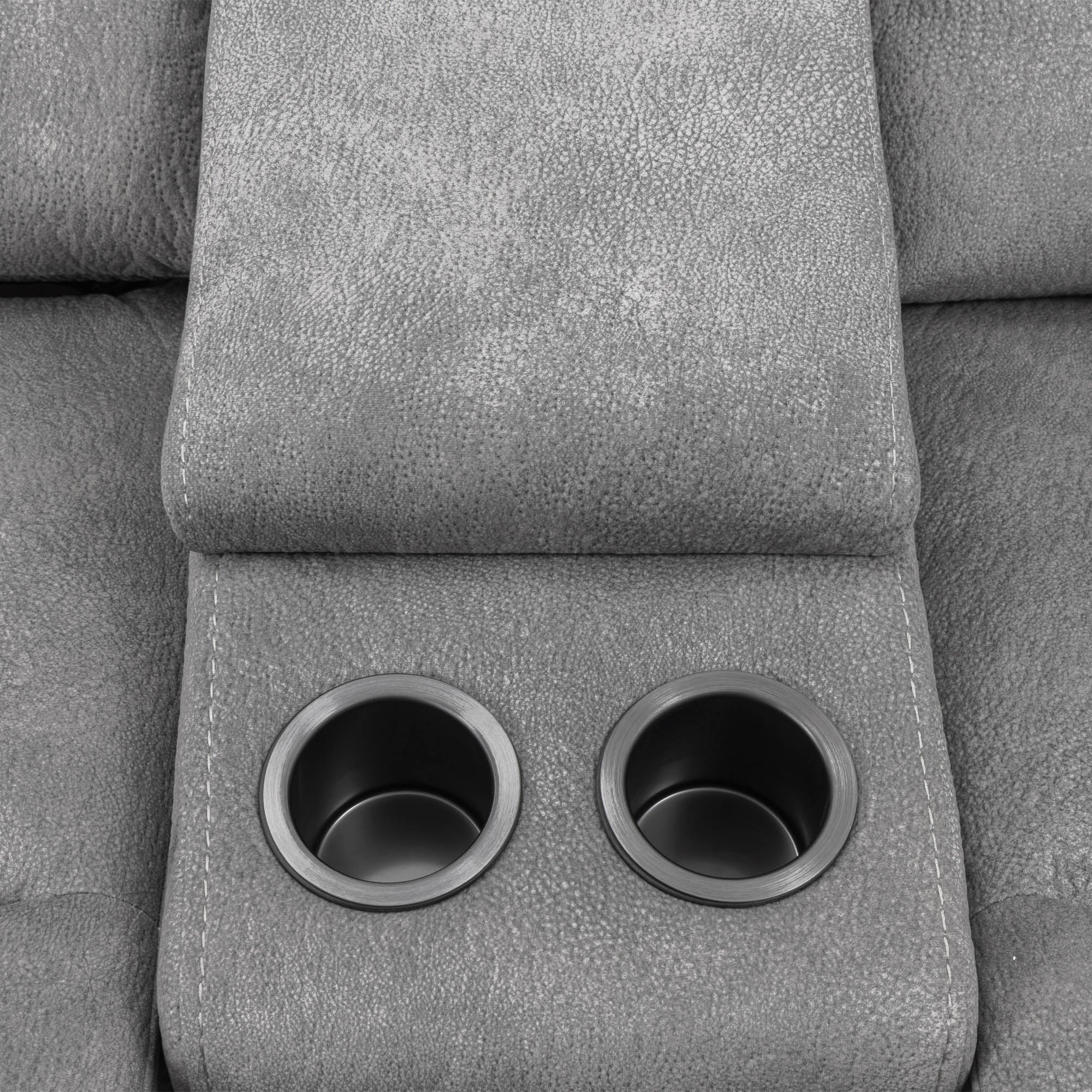 LINUS - HUDSON GREY Power Zero Gravity Console Loveseat - Parker