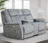 LINUS - HUDSON GREY Power Zero Gravity Console Loveseat