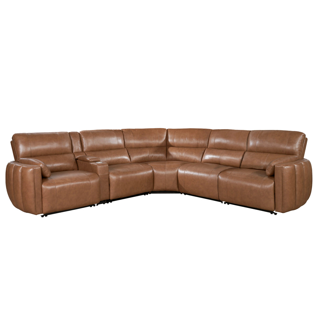 MODESTO - SABLE 6pc Modular Power Reclining Sectional with Power