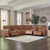 MODESTO - SABLE 7pc Modular Power Reclining Sectional with Power Adjustable Headrests