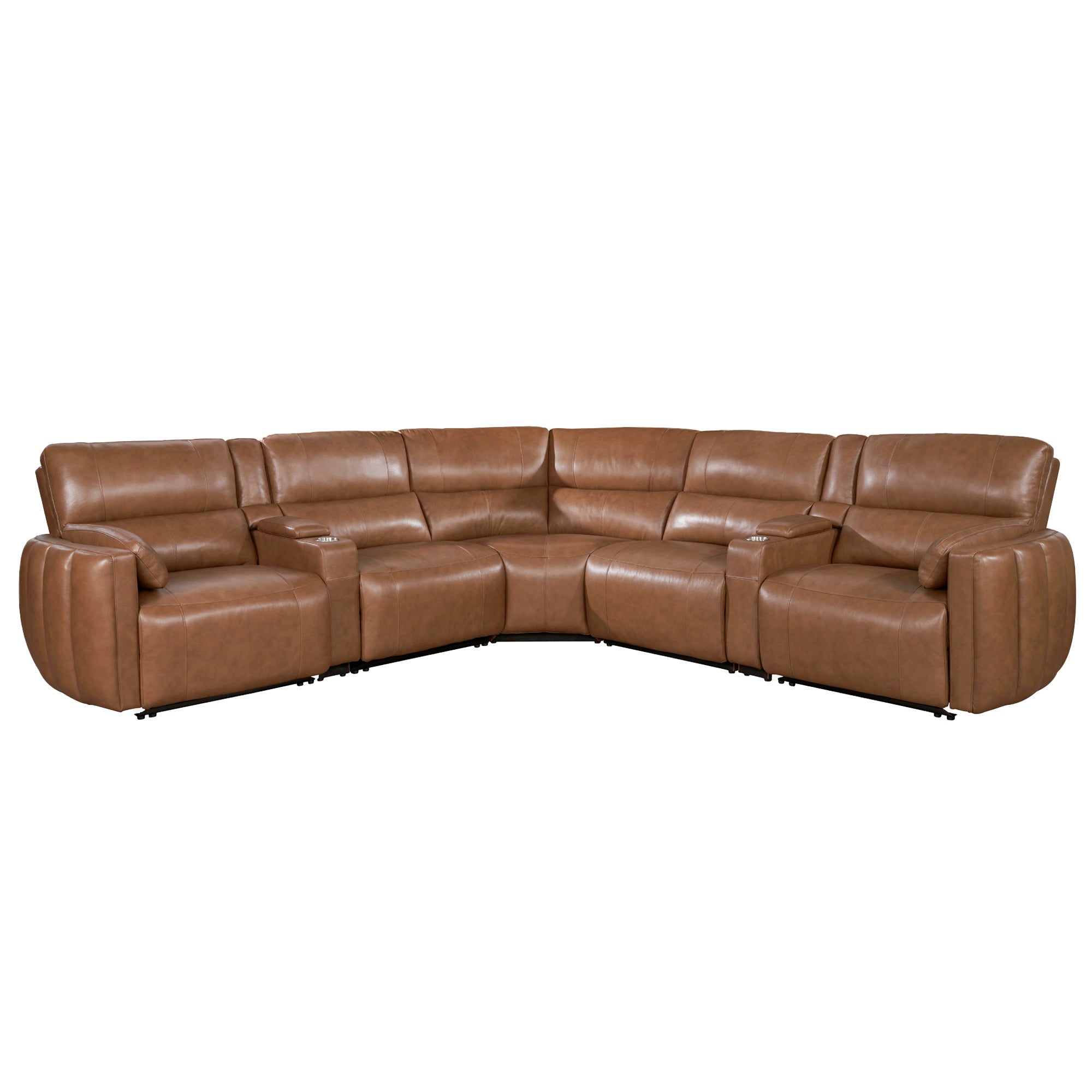 MODESTO - SABLE 7pc Modular Power Reclining Sectional with Power Adjustable Headrests