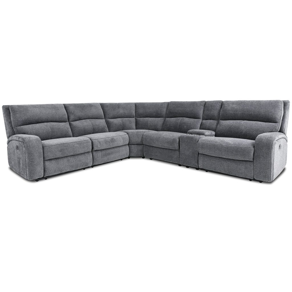POLARIS - BIZMARK GREY 6pc Modular Power Reclining Sectional with