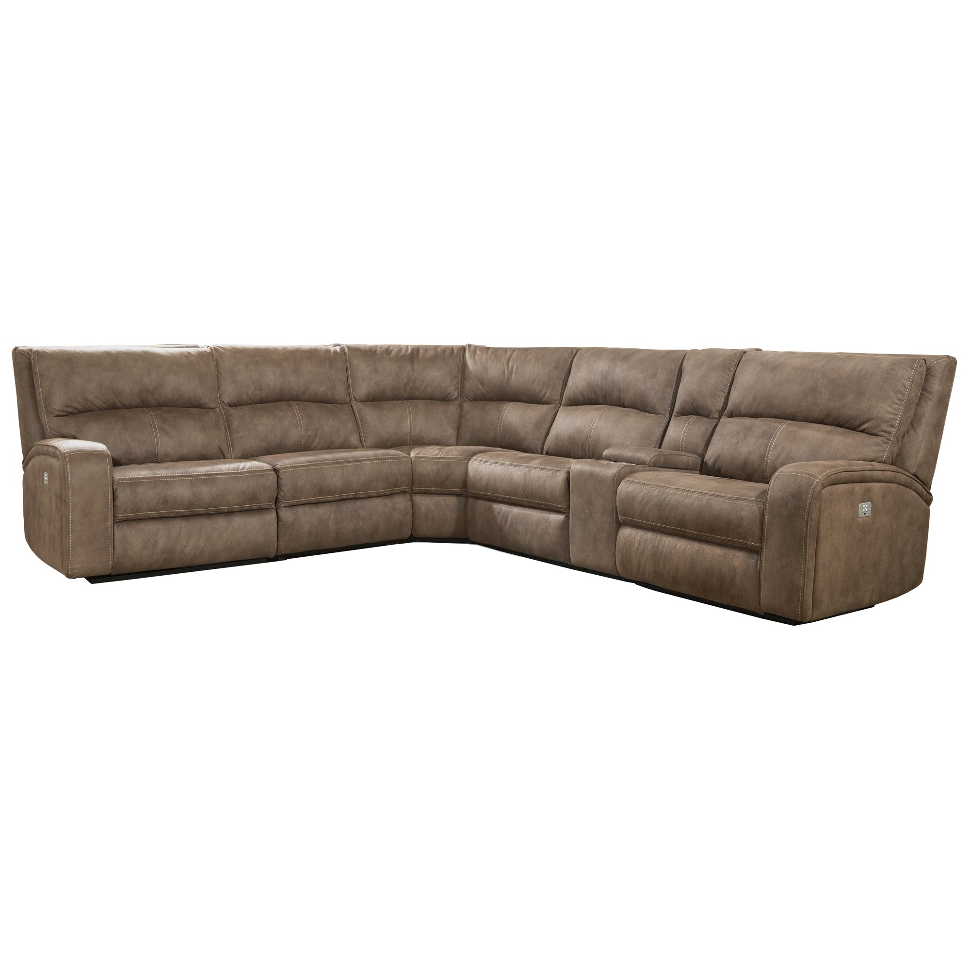 POLARIS - KAHLUA 6pc Modular Power Reclining Sectional with Power Adjustable Headrests