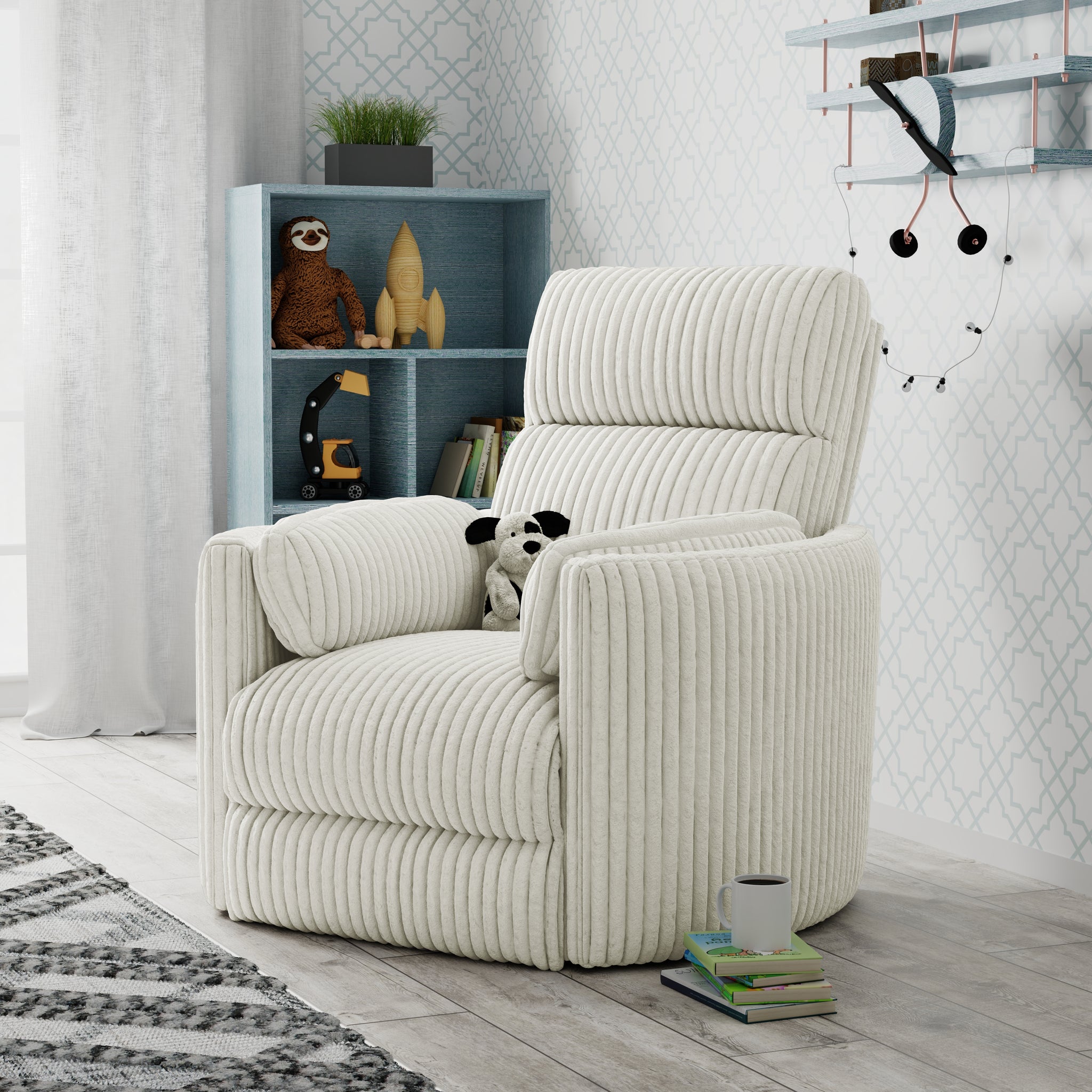 RADIUS - MEGA IVORY Power Swivel Glider Recliner - Parker House 