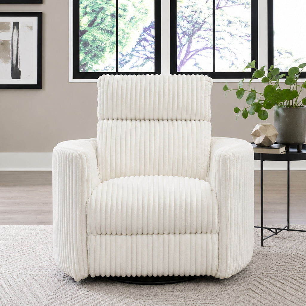RADIUS - MEGA IVORY Power Swivel Glider Recliner - Parker House