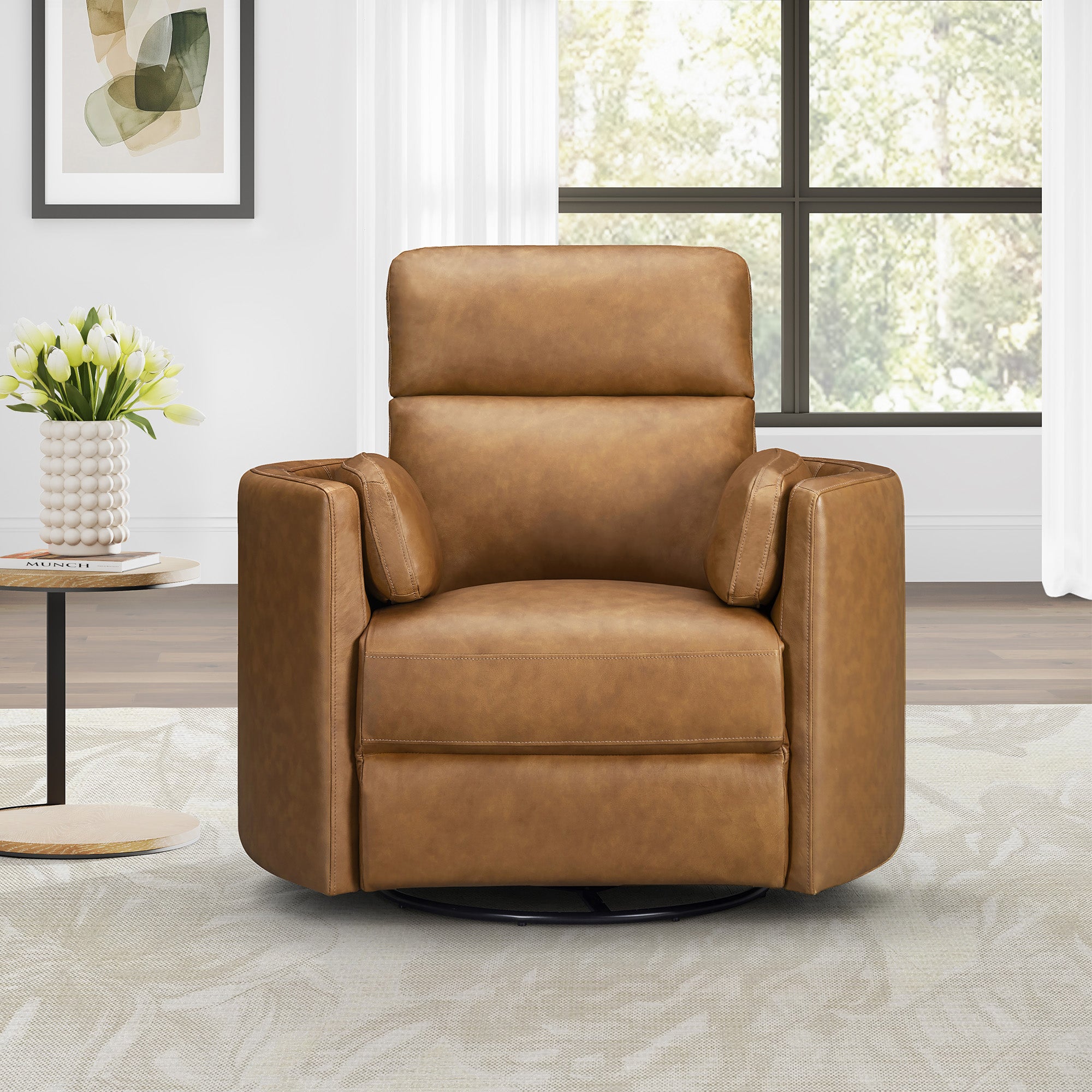 【HIAND】Scallop Parke／ベージュ／アクティブシリーズ RADIUS - VINTAGE CARAMEL - Parker House Furniture