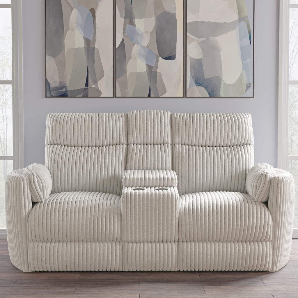 RADIUS - MEGA IVORY Power Glider Console Loveseat - Parker House