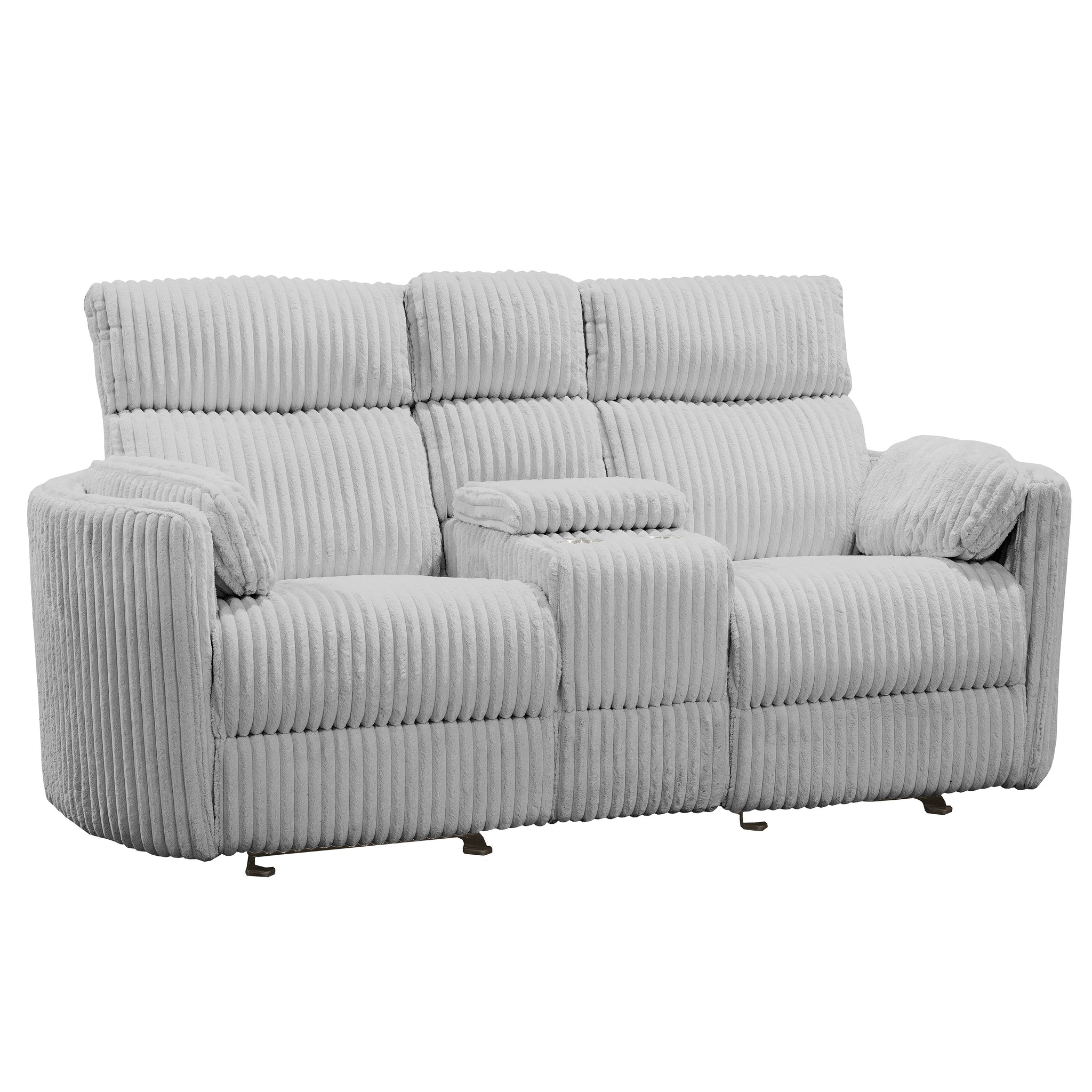 RADIUS - MEGA GREY Power Glider Console Loveseat - Parker House 