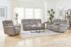 RICHLAND - BRISTOL GREY Power Console Loveseat with Power Headrests