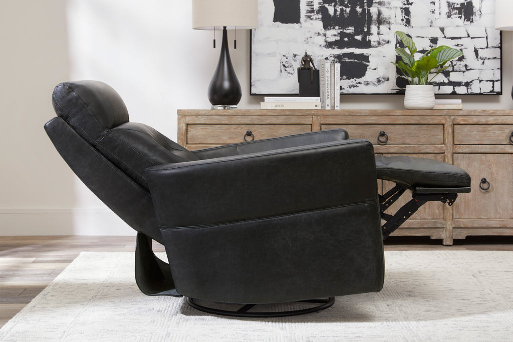 REMMINGTON - VINTAGE SLATE Power Swivel Glider Recliner - Parker