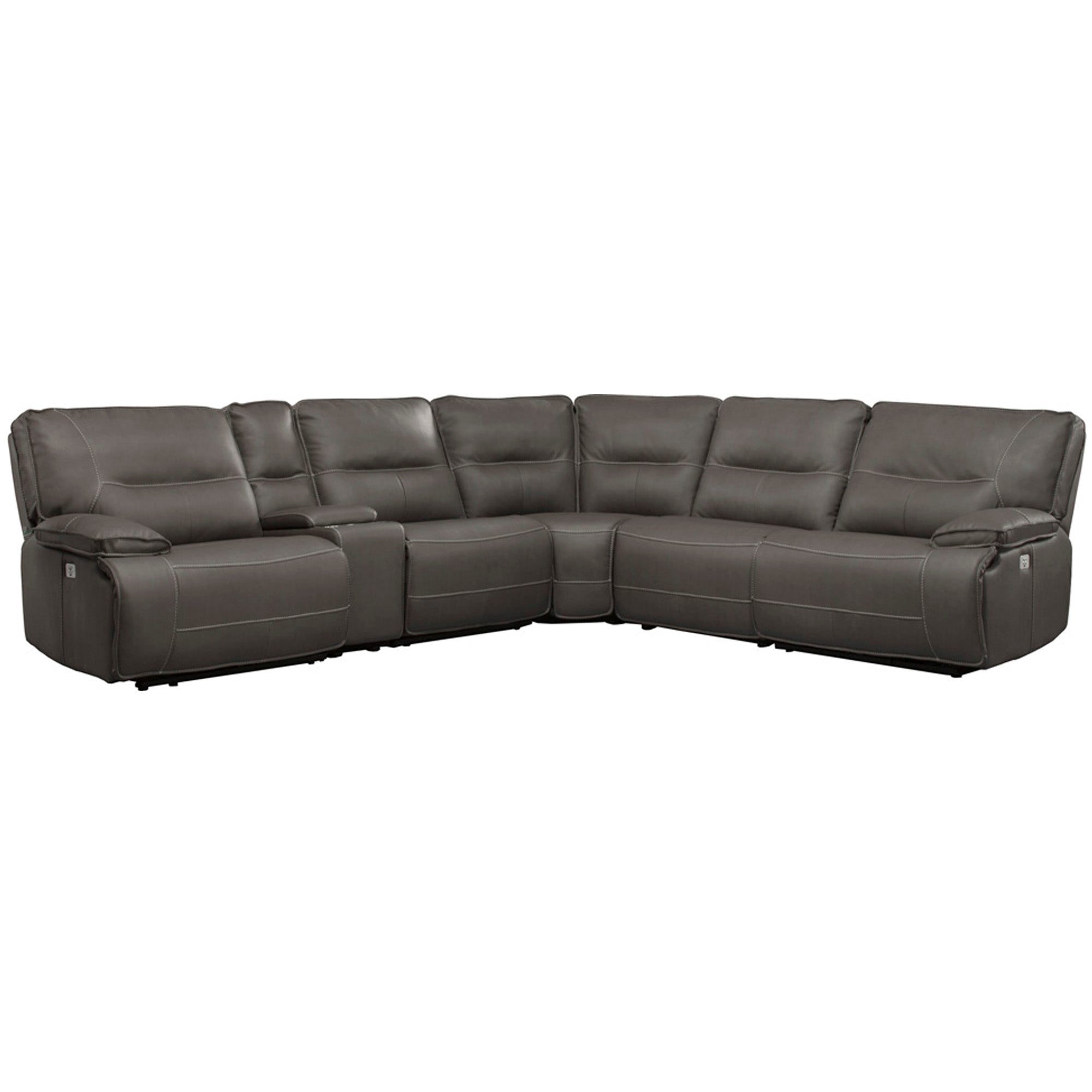SPARTACUS - HAZE 6pc Modular Power Reclining Sectional with Power Adjustable Headrests