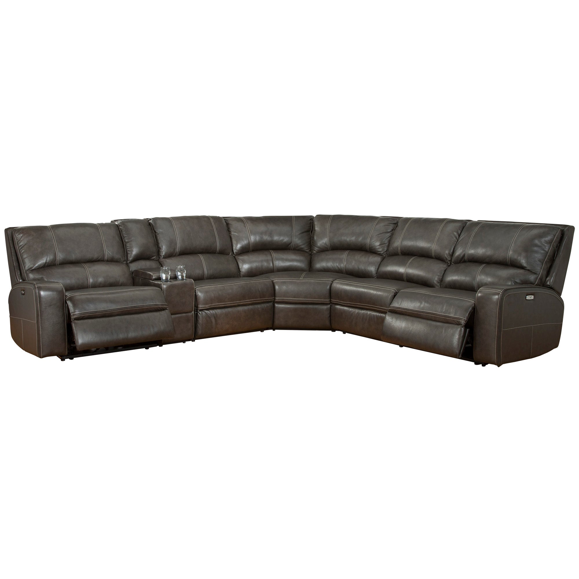 SWIFT - TWILIGHT 6pc Modular Power Reclining Sectional with Power Adjustable Headrests