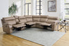 THEON - STOKES TOFFEE 6pc Package A Modular Reclining Sectional