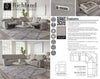 RICHLAND - BRISTOL GREY 6pc Modular Power Reclining Sectional with Power Adjustable Headrests