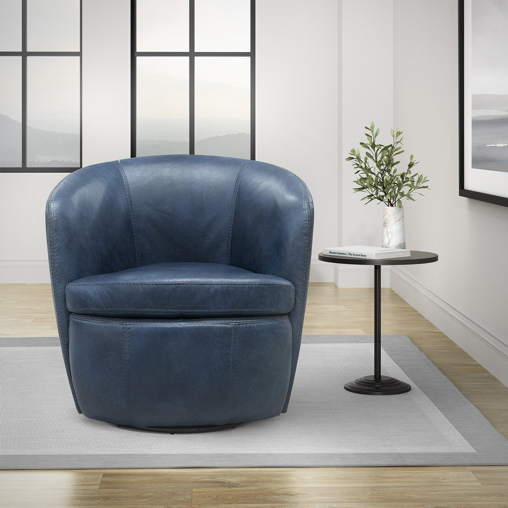 BAROLO - VINTAGE NAVY Swivel Club Chair - Parker House Furniture