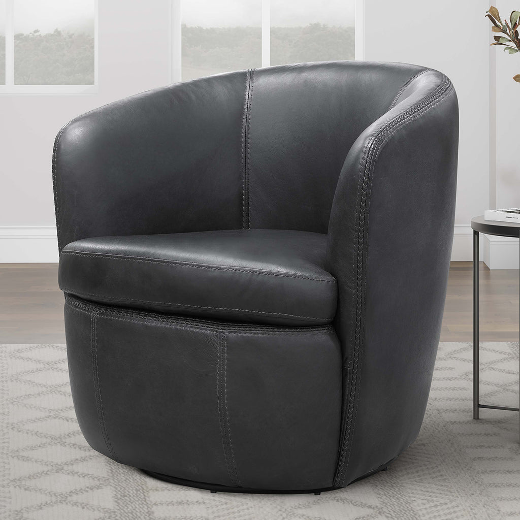 BAROLO - VINTAGE SLATE Swivel Club Chair - Parker House Furniture