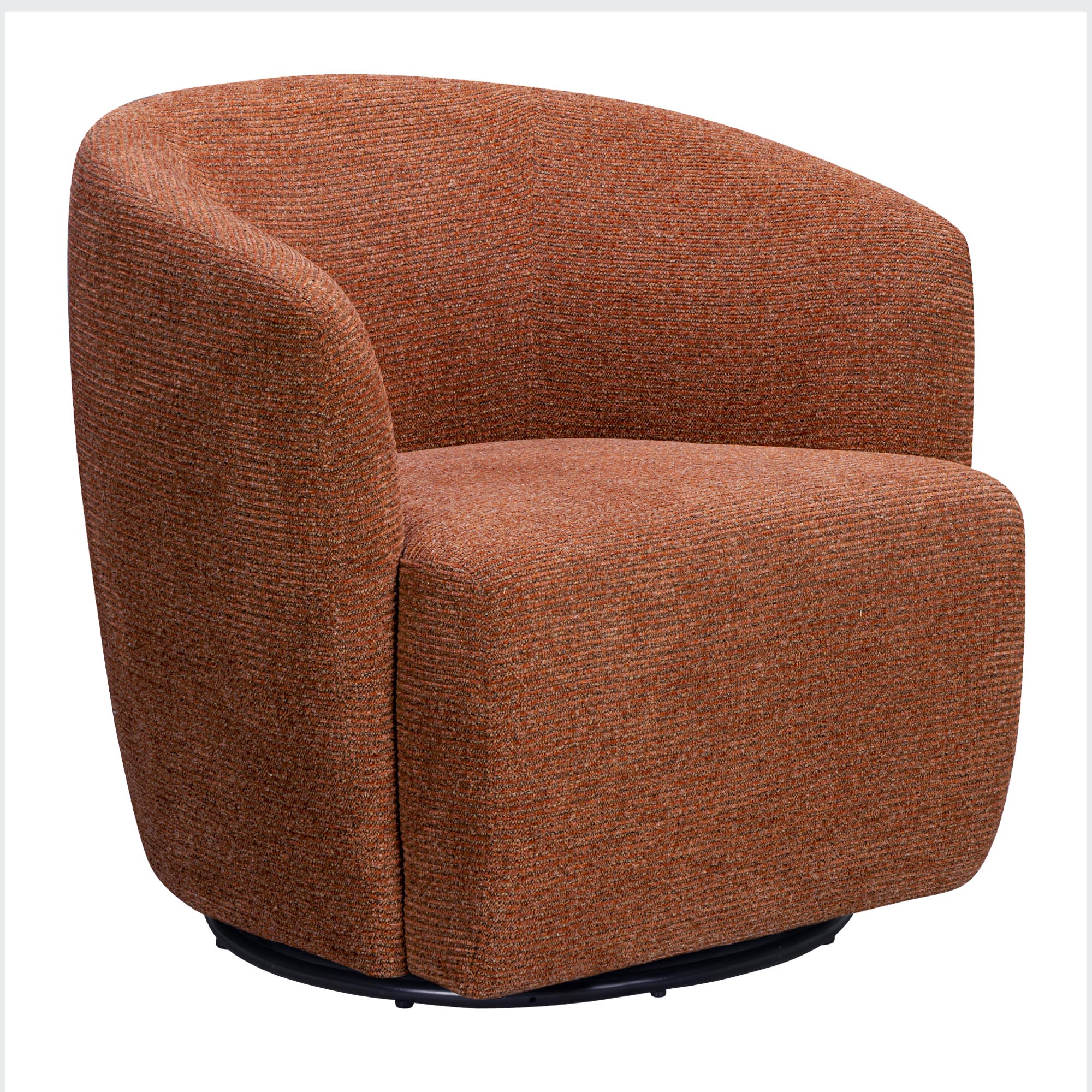 MINGLE - THATCH TERRACOTTA Swivel Glider Accent Chair