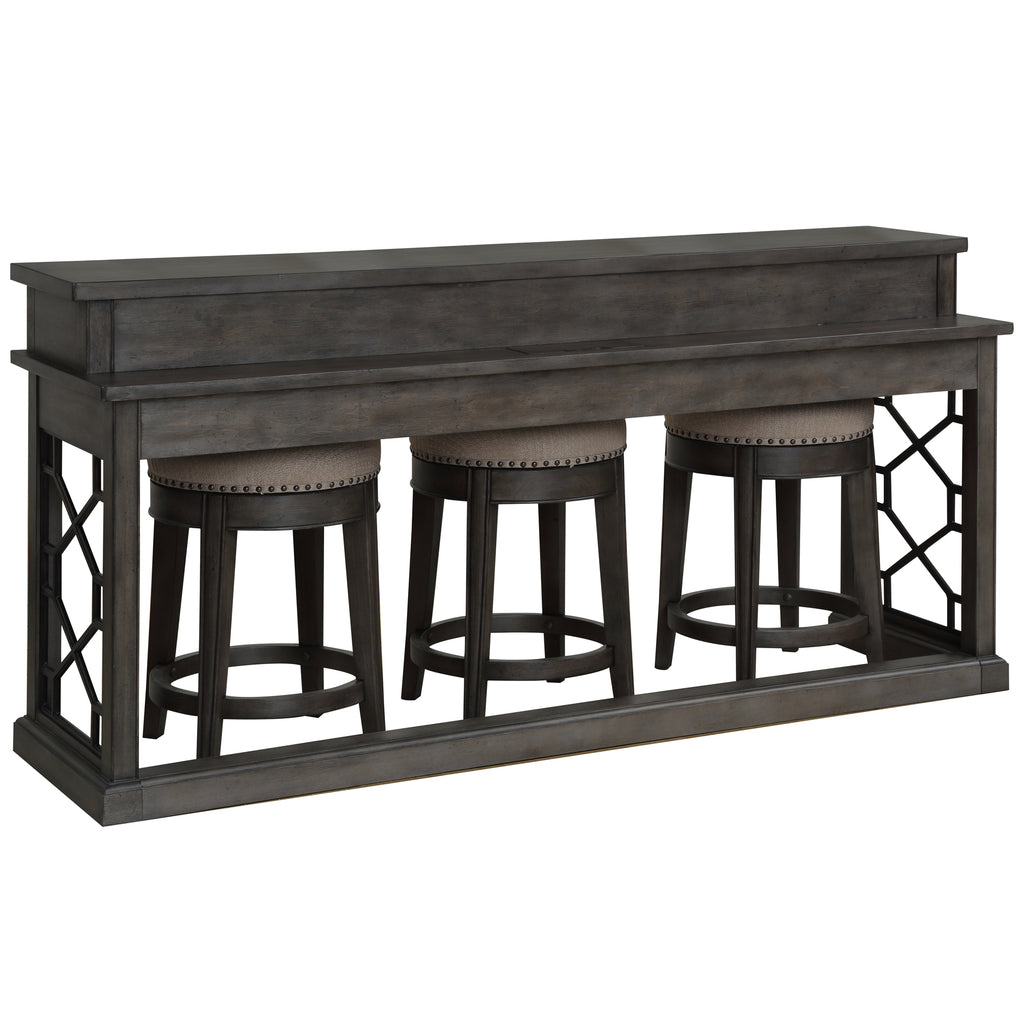 SUNDANCE - SMOKEY GREY Everywhere Console with 3 Stools - Parker