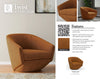 THE TWIST - ELISE RUST Accent Swivel Chair