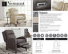 VERMONT - PEARL GLOW Power High Leg Recliner with Power Headrest