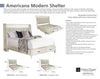 AMERICANA MODERN BEDROOM Queen 5/0 Shelter Bed (1250HB/1250FB/125066R)