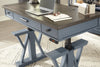 AMERICANA MODERN - DENIM 56 in. Power Lift Desk (from 23 in. to 48.5 in.) (AME#256T and LIFT#200BLK)