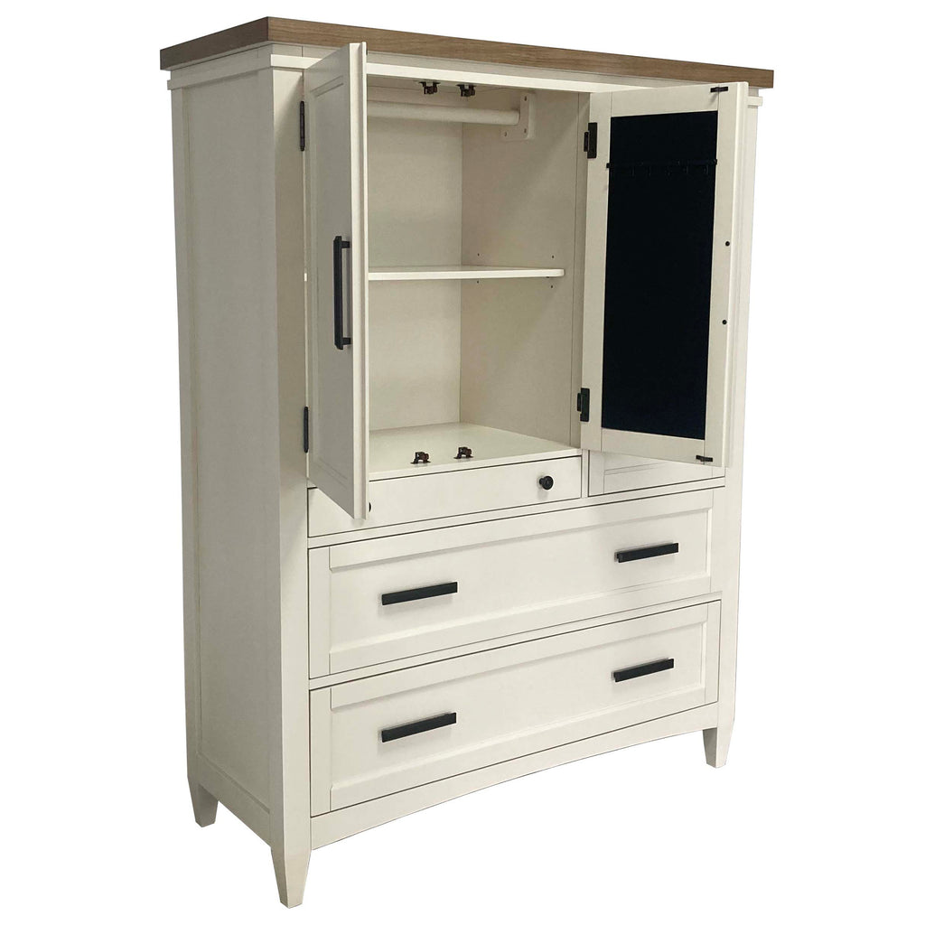 AMERICANA MODERN BEDROOM 2 Door Chest with 7 Drawers & Workstation