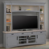 AMERICANA MODERN - DOVE 92 in. TV Console with Hutch and LED Lights