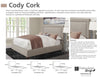 CODY - CORK Upholstered Bed Collection (Grey)