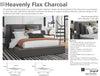 HEAVENLY - FLAX CHARCOAL King Headboard with Comfort Pillows 6/6