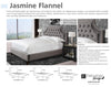 JASMINE - FLANNEL Queen Headboard 5/0 (Grey)