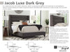 JACOB - LUXE DARK GREY King Footboard and Rails 6/6