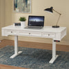BOCA 57 in. Power Lift Desk (from 29 in. to 55 in.) (BOC#257T and LIFT#200WHT)