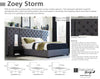 ZOEY - STORM Upholstered Bed Collection