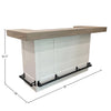 AMERICANA MODERN DINING Bar Complete 78 in. with quartz