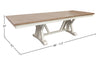 AMERICANA MODERN DINING 88-112" 2 Piece Trestle Table with 24" Butterfly Leaf & 8 Upholstered Chairs
