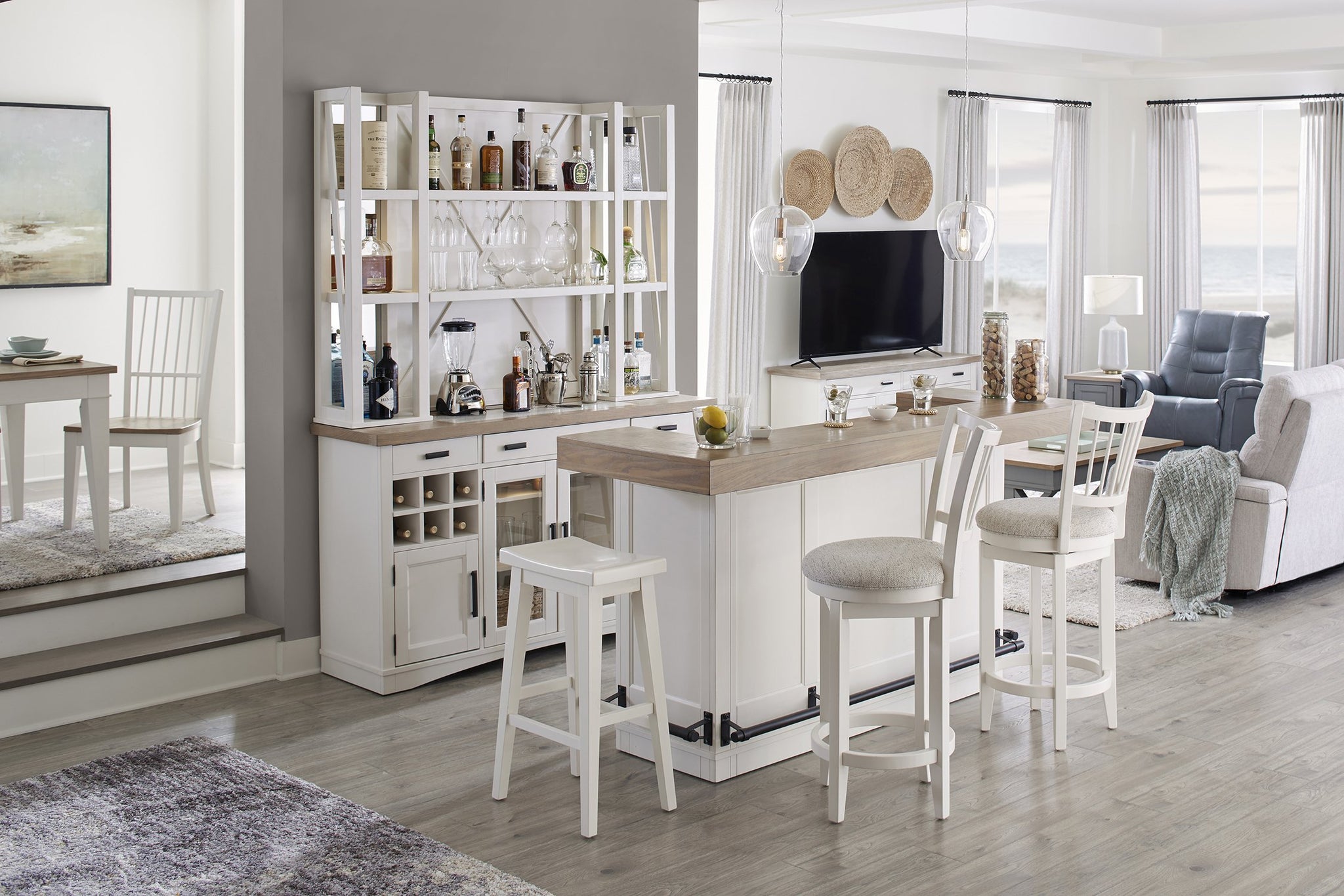 DINING Bar quartz 78 MODERN - with AMERICANA Complete in. Parker House Furniture