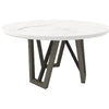 PURE MODERN DINING 54 in. Round Table w/ Wood Base