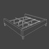 KAYLA - CREEK King Footboard and Rails 6/6 (Grey)