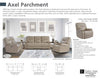 AXEL - PARCHMENT Power Console Loveseat