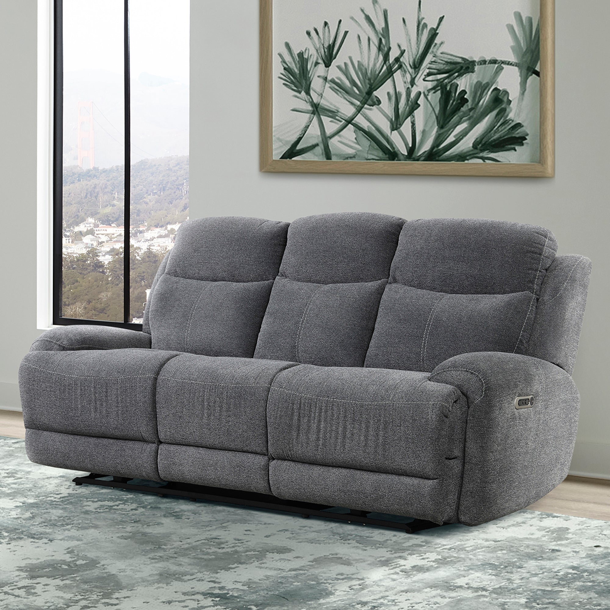 BOWIE - BIZMARK GREY Power Sofa - Parker House Furniture