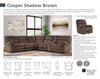 COOPER - SHADOW BROWN Manual Right Arm Facing Recliner