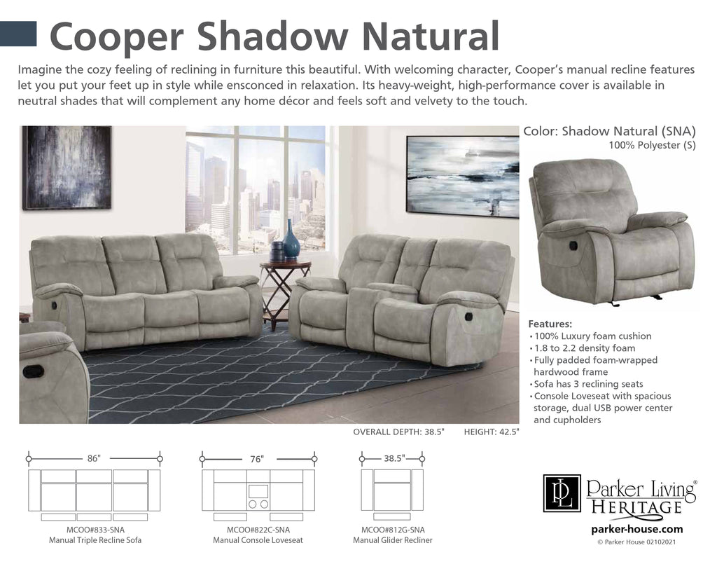Cooper reclining sofa best sale