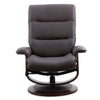 KNIGHT - CHOCOLATE Manual Reclining Swivel Chair and Ottoman