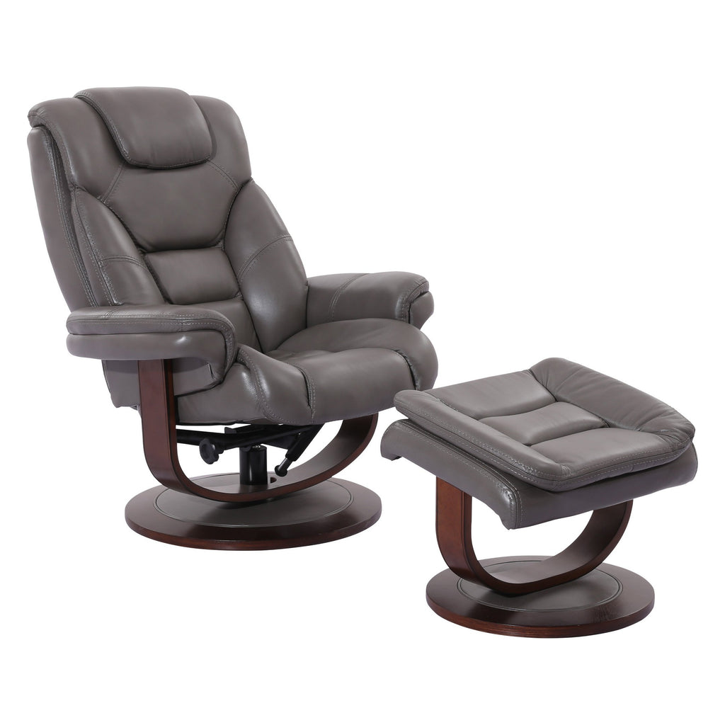 MONARCH ICE Manual Reclining Swivel Chair and Ottoman Parker